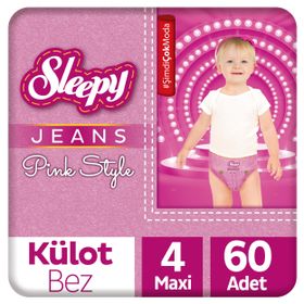 Sleepy Jeans Pink Style No:4 Maxi 60 Adet Külot Bebek Bezi