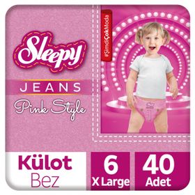 Sleepy Jeans Pink Style No:6 XLarge 40 Adet Külot Bebek Bezi