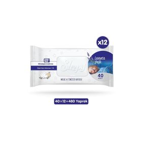 Sleepy Lavanta Yağlı 12x40 Adet Masaj ve Temizlik Havlusu
