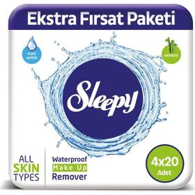 Sleepy Make Up 20'li 4 Adet Makyaj Temizleme Mendili