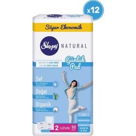 Sleepy Natural 12x32 Adet Uzun Günlük Ped