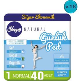 Sleepy Natural 18x40 Adet Normal Günlük Ped