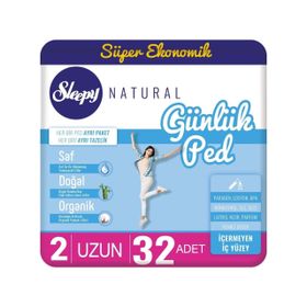 Sleepy Natural 2 Uzun 32 Adet Günlük Ped