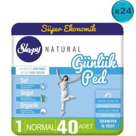 Sleepy Natural 24x40 Adet Normal Günlük Ped