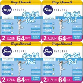 Sleepy Natural 4x64 Adet Uzun Günlük Ped
