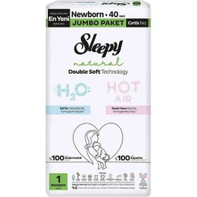 Sleepy Natural Double Soft No:1 Yenidoğan 80 Adet Bebek Bezi