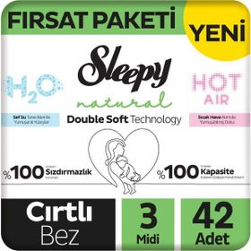 Sleepy Natural Double Soft No:3 Midi 42 Adet Bebek Bezi