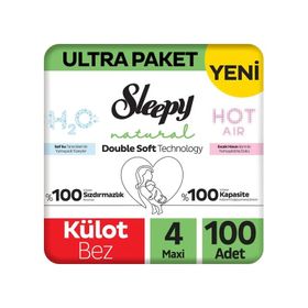 Sleepy Natural Double Soft No:4 Maxi 100 Adet Külot Bebek Bezi