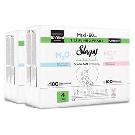 Sleepy Natural Double Soft No:4 Maxi 120 Adet Bebek Bezi
