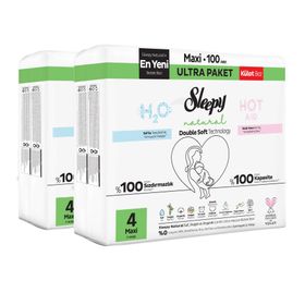 Sleepy Natural Double Soft No:4 Maxi 200 Adet Külot Bebek Bezi