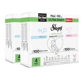 Sleepy Natural Double Soft No:4 Maxi 200 Adet Külot Bebek Bezi
