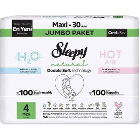 Sleepy Natural Double Soft No:4 Maxi 30 Adet Bebek Bezi