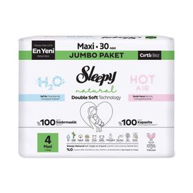 Sleepy Natural Double Soft No:4 Maxi 30 Adet Bebek Bezi