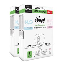 Sleepy Natural Double Soft No:5 Junior 156 Adet Külot Bebek Bezi