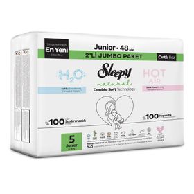 Sleepy Natural Double Soft No:5 Junior 48 Adet Bebek Bezi