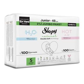 Sleepy Natural Double Soft No:5 Junior 48 Adet Bebek Bezi