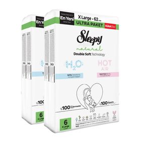 Sleepy Natural Double Soft No:6 XLarge 124 Adet Külot Bebek Bezi