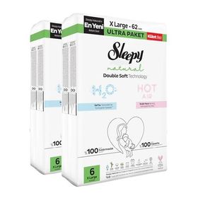 Sleepy Natural Double Soft No:6 XLarge 124 Adet Külot Bebek Bezi