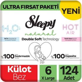 Sleepy Natural Double Soft No:6 XLarge 124 Adet Külot Bebek Bezi