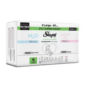 Sleepy Natural Double Soft No:6 XLarge 40 Adet Bebek Bezi