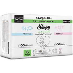 Sleepy Natural Double Soft No:6 XLarge 40 Adet Bebek Bezi