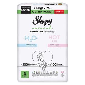 Sleepy Natural Double Soft No:6 XLarge Külot Bebek Bezi