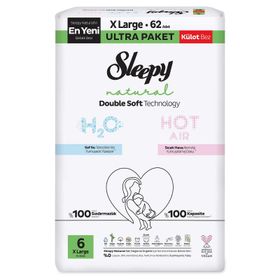 Sleepy Natural Double Soft No:6 XLarge Külot Bebek Bezi