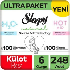 Sleepy Natural Double Soft No:6 XLarge Külot Bebek Bezi