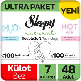 Sleepy Natural Double Soft No:7 XXLarge Külot Bebek Bezi