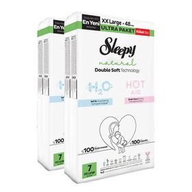 Sleepy Natural Double Soft No:7 XXLarge Külot Bebek Bezi