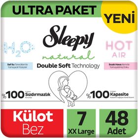 Sleepy Natural Double Soft No:7 XXLarge Külot Bebek Bezi