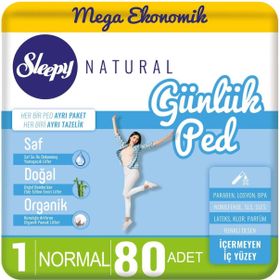 Sleepy Natural No:1 Normal 80 Adet Günlük Ped