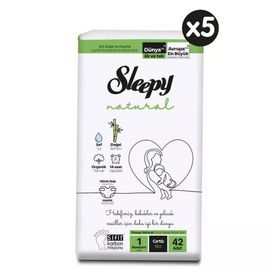 Sleepy Natural No:1 Yenidoğan 210 Adet Bebek Bezi