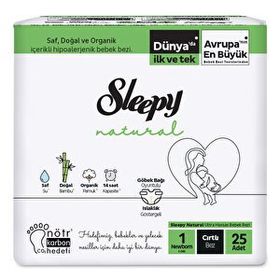 Sleepy Natural No:1 Yenidoğan 25 Adet Bebek Bezi