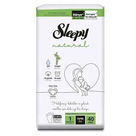 Sleepy Natural No:1 Yenidoğan 40 Adet Bebek Bezi