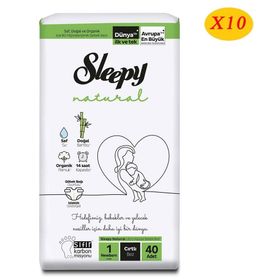 Sleepy Natural No:1 Yenidoğan 400 Adet Bebek Bezi