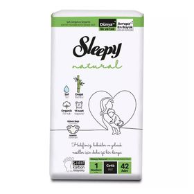 Sleepy Natural No:1 Yenidoğan 42 Adet Bebek Bezi