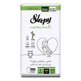 Sleepy Natural No:1 Yenidoğan 50 Adet Bebek Bezi