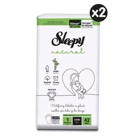 Sleepy Natural No:1 Yenidoğan 84 Adet Bebek Bezi