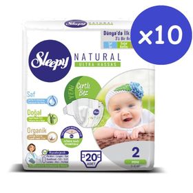 Sleepy Natural No:2 Mini 200 Adet Bebek Bezi
