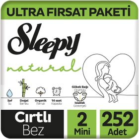 Sleepy Natural No:2 Mini 252 Adet Bebek Bezi