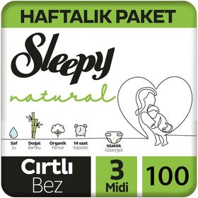 Sleepy Natural No:3 Midi 100 Adet Bebek Bezi