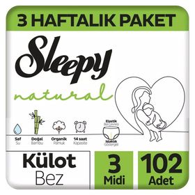 Sleepy Natural No:3 Midi 102 Adet Külot Bebek Bezi