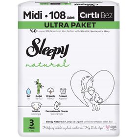 Sleepy Natural No:3 Midi 108 Adet Bebek Bezi