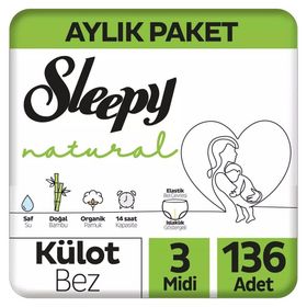 Sleepy Natural No:3 Midi 136 Adet Külot Bebek Bezi
