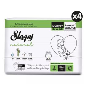 Sleepy Natural No:3 Midi 136 Adet Külot Bebek Bezi