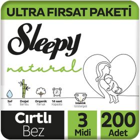 Sleepy Natural No:3 Midi 200 Adet Bebek Bezi