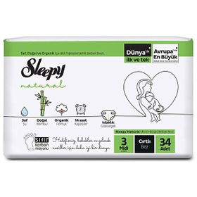 Sleepy Natural No:3 Midi 34 Adet Bebek Bezi