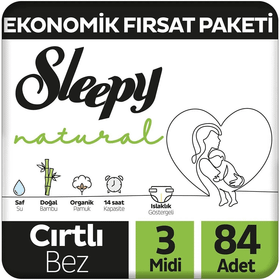 Sleepy Natural No:3 Midi 84 Adet Bebek Bezi