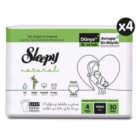 Sleepy Natural No:4 Maxi 120 Adet Külot Bebek Bezi
